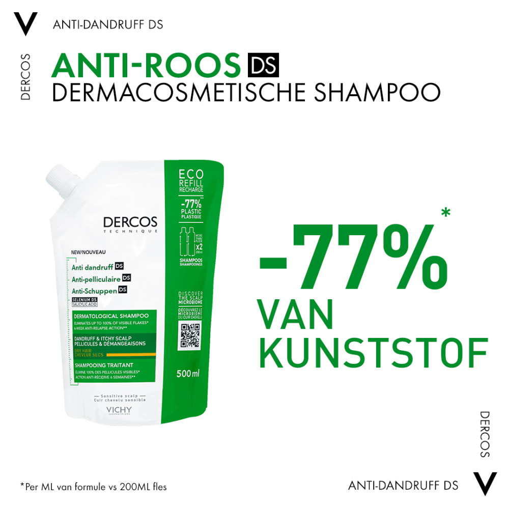 Vichy Dercos Anti-Roos Shampoo Droog Haar Navul 500ml