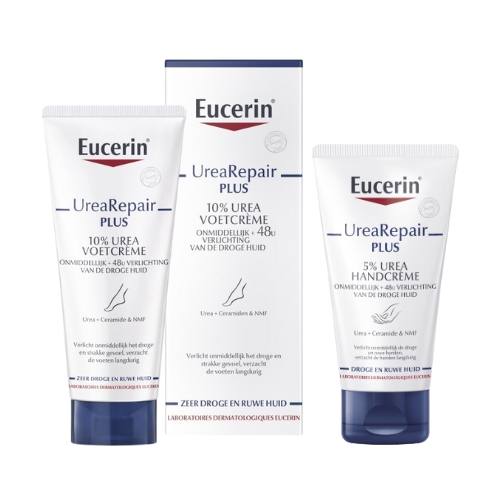 Eucerin UreaRepair Plus Voetcrème 10% 100ml en Handcrème 5% 75ml Routine Kit