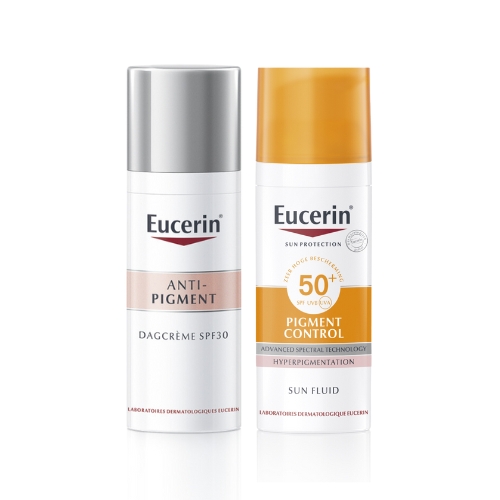 Eucerin Anti Pigment Dag SPF30 50ml en Sun Fluïde Pigment Control SPF50+ 50ml Routine Kit