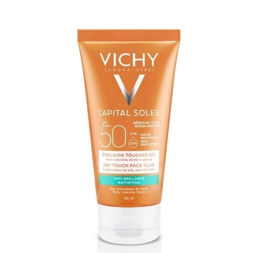 alleen Leuren Terug kijken Vichy Capital Soleil Dry Touch Gezichtscrème SPF50 50ml bestellen bij bij  Mijnhuidonline
