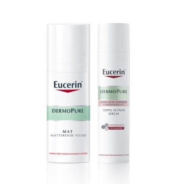 Eucerin DermoPure Matterende Fluïde 50ml en Triple Action Serum 40ml Routine Kit