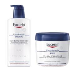 Eucerin UreaRepair Plus Bodycrème 5% 450ml en Waslotion 5% 400ml Routine Kit