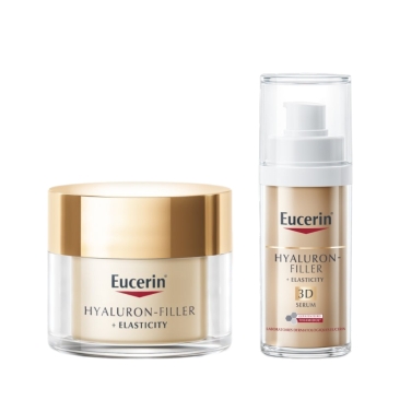 Eucerin Hyaluron-Filler + Elasticity 3D Serum 30ml en Dagcrème SPF 30 50ml Routine Kit