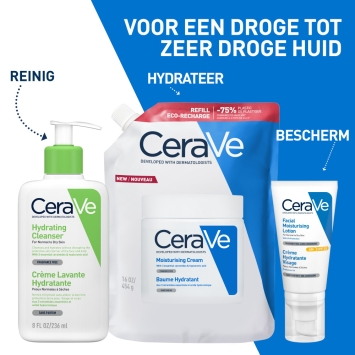 CeraVe Hydraterende Crème Navul Droge tot Zeer Droge Huid 454gr