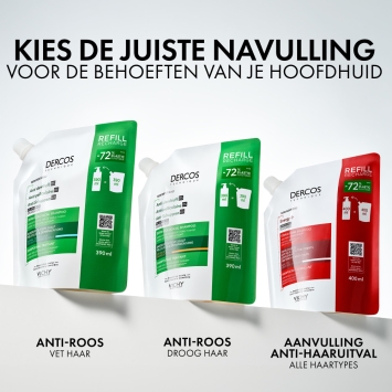 Vichy Dercos Anti-Roos DS Shampoo Normaal - Vet Haar Navulling 390ml