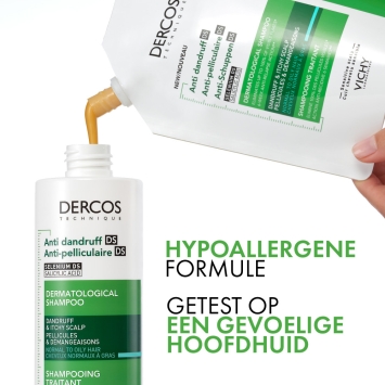 Vichy Dercos Anti-Roos DS Shampoo Normaal - Vet Haar Navulling 390ml