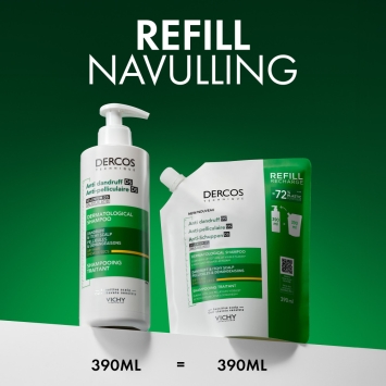 Vichy Dercos Anti-Roos DS Shampoo Droog Haar Navulling 390ml