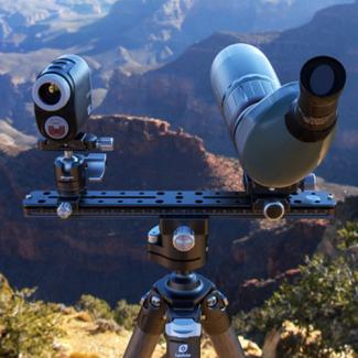 FDM-03 binocular en rangefinder rail kit 320mm - Leofoto