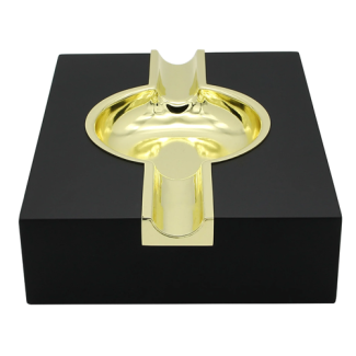 Cigar ashtray matte black for 2 cigars - Adorini