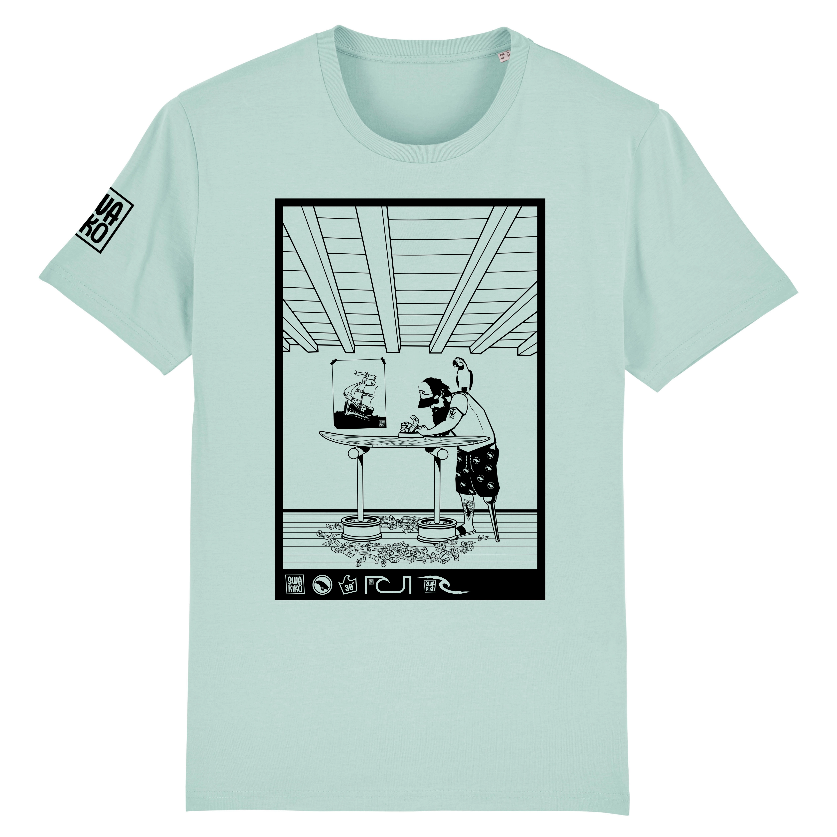 Surf T-shirt men | The Shaper | 100% sustainable cotton!
