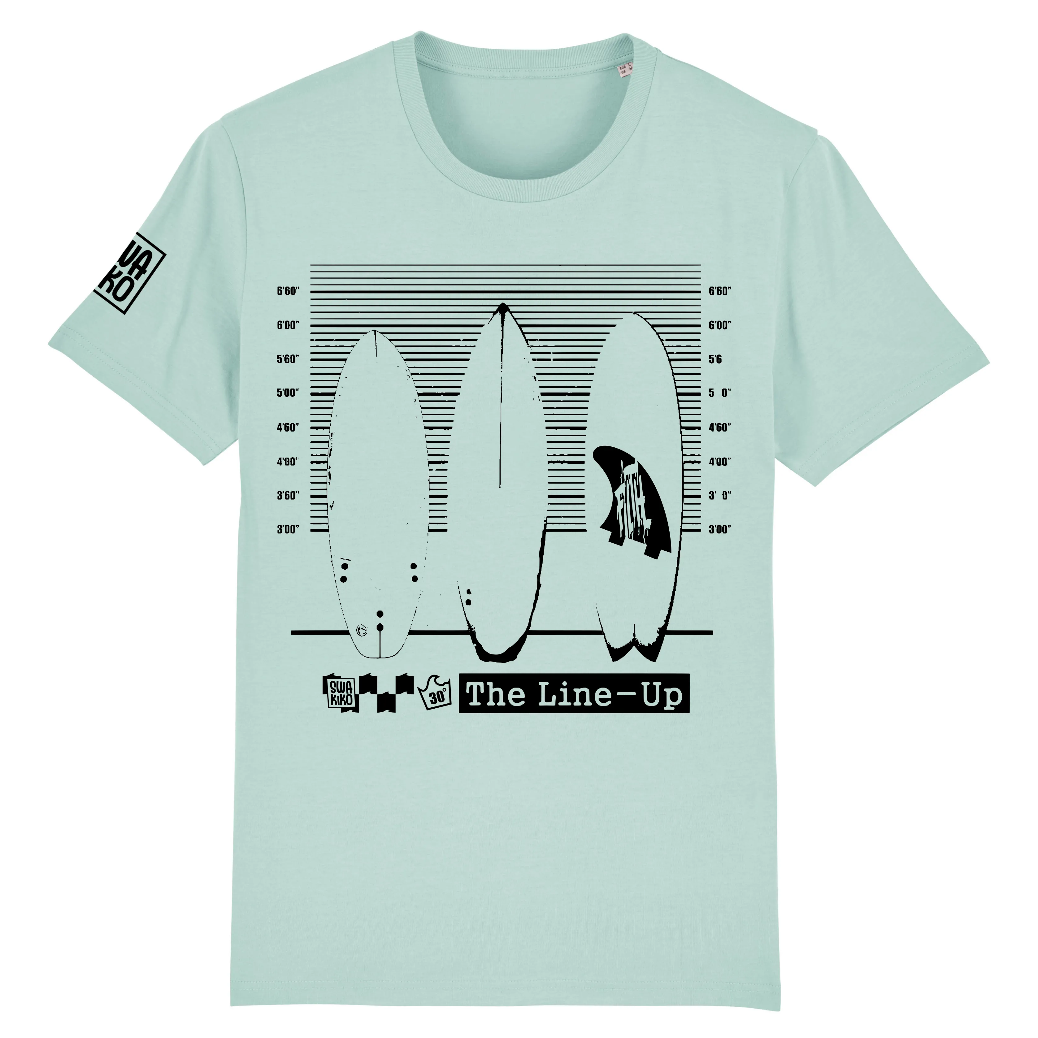 Dynamiek onderzeeër Nauwkeurigheid Surf T-Shirt mannen | fairwear & duurzaam katoen | line up | SWAKiKO