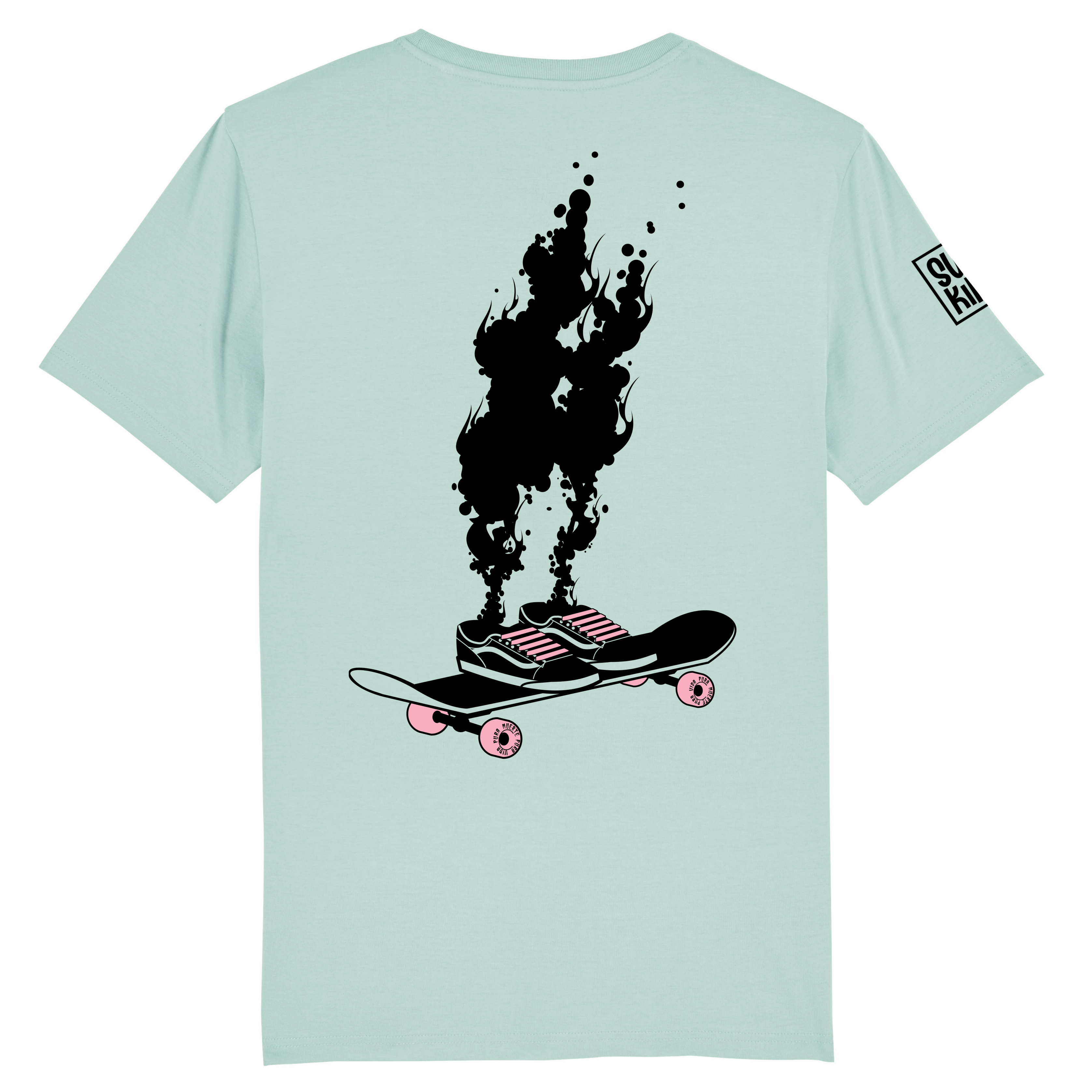 Skate T-shirt men, turquoise, Spontaneous combustion