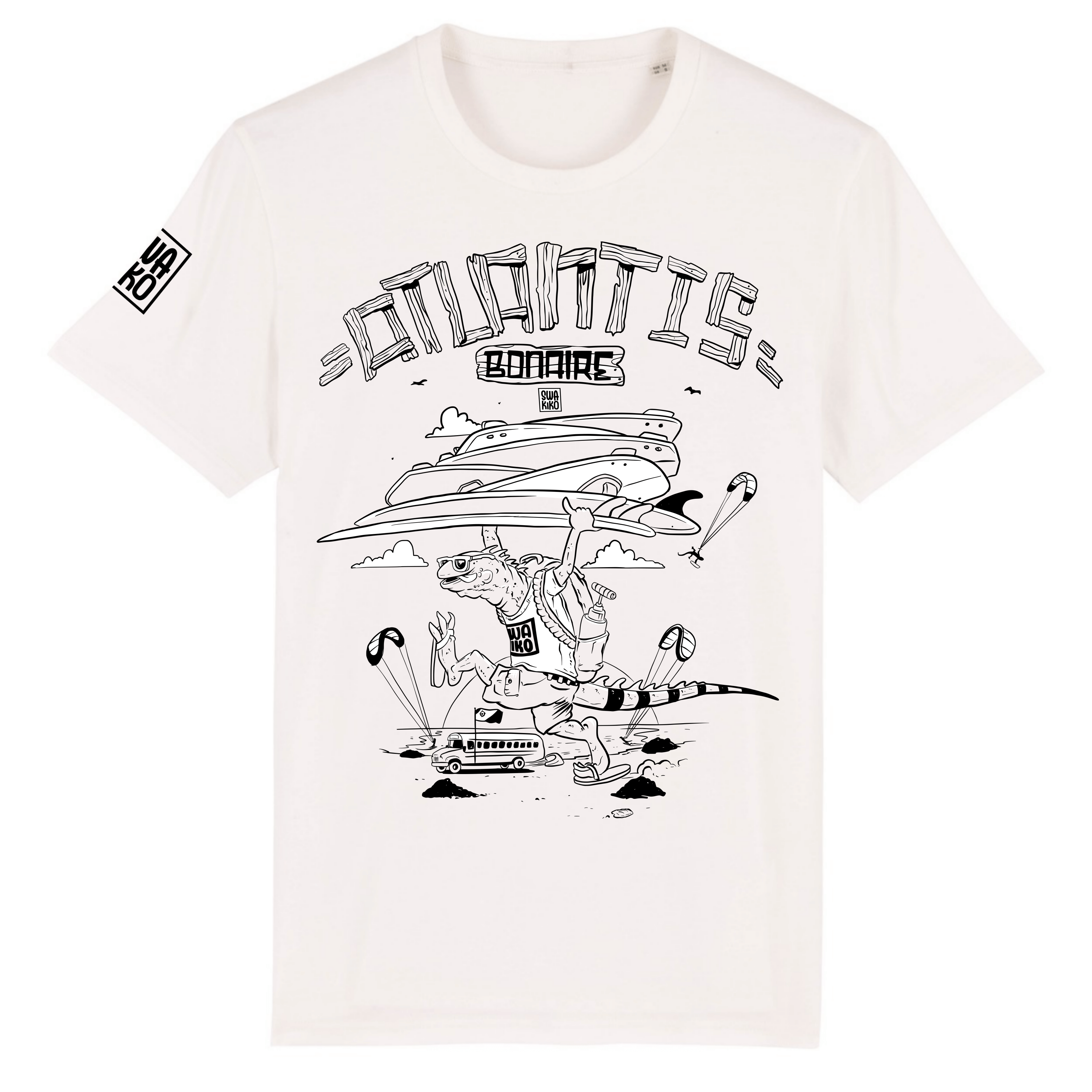Bonaire Surf T-shirt Atlantis, men, vintage white