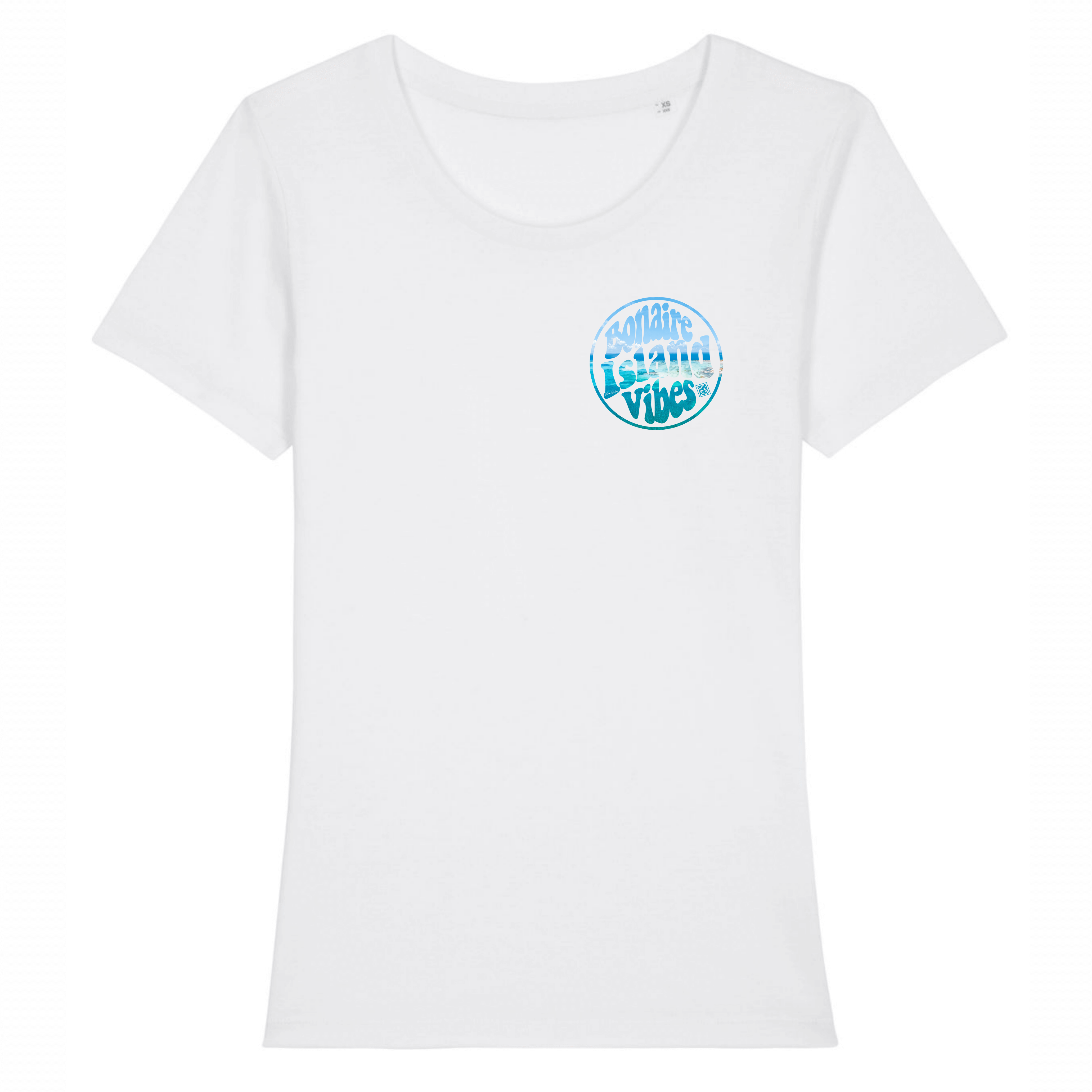 Bonaire Island Vibes, white women T-shirt front