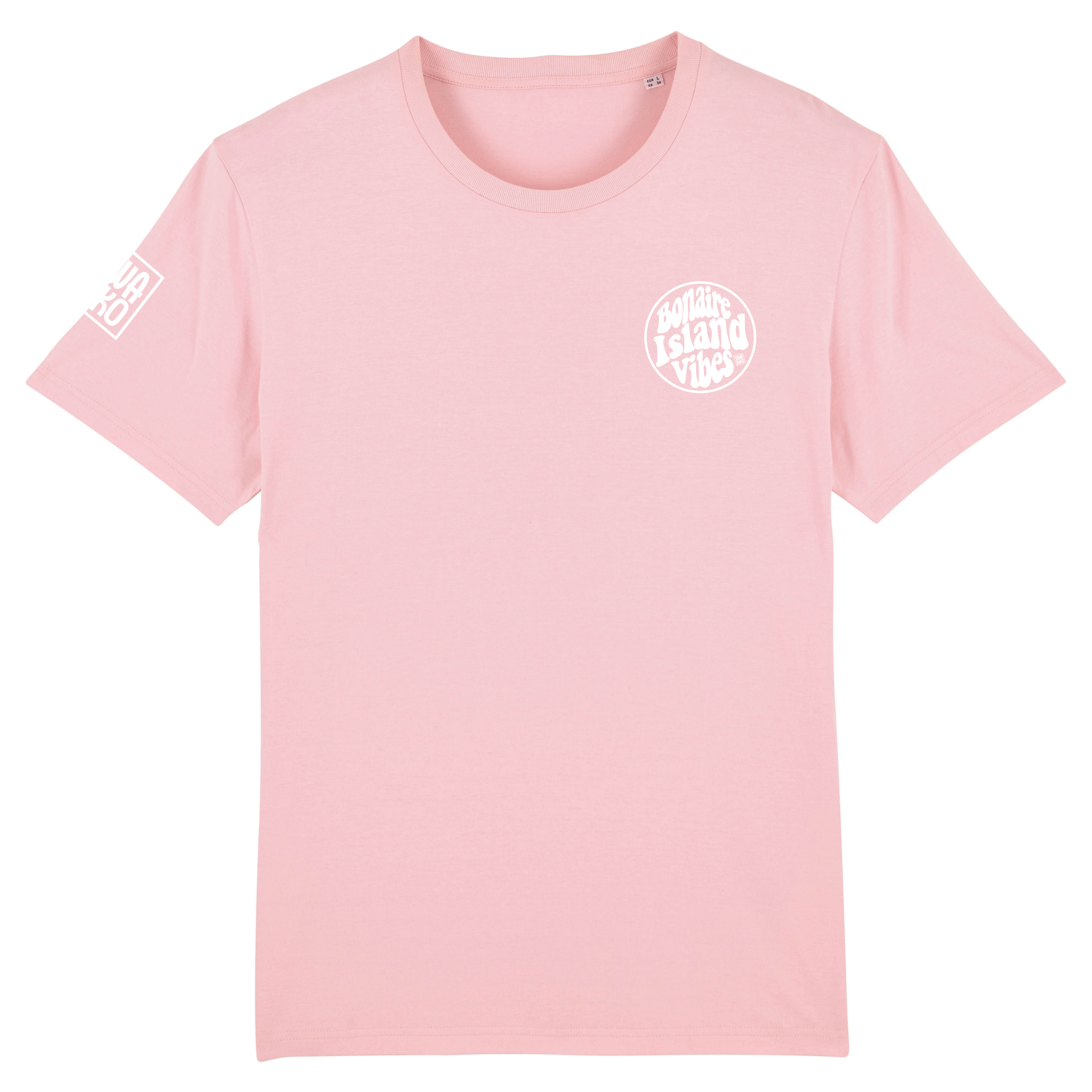 Bonaire Island Vibes, pink T-shirt front