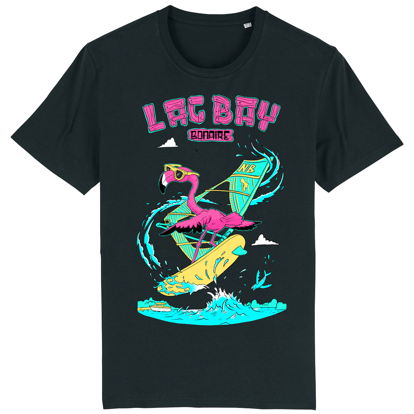Freestyle Flamingo Surf T-shirt black, men