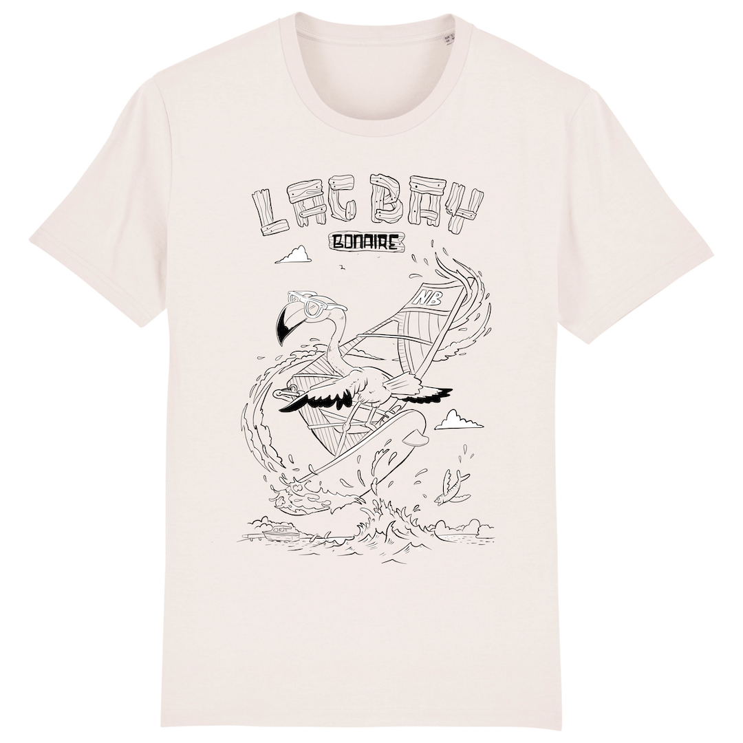 Lac Bay Surf T-shirt men, vintage white