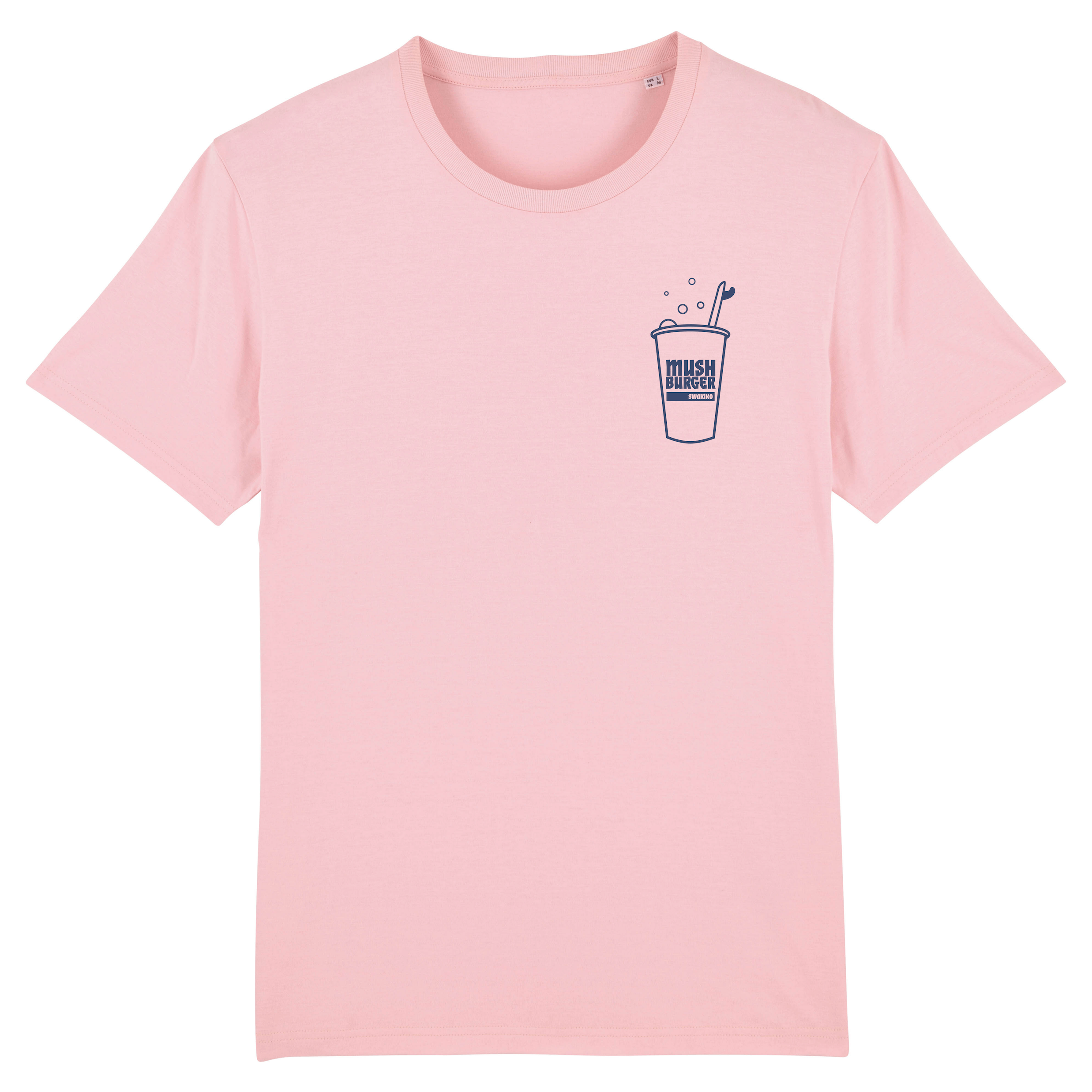 Pink mush burger surf T-shirt, front