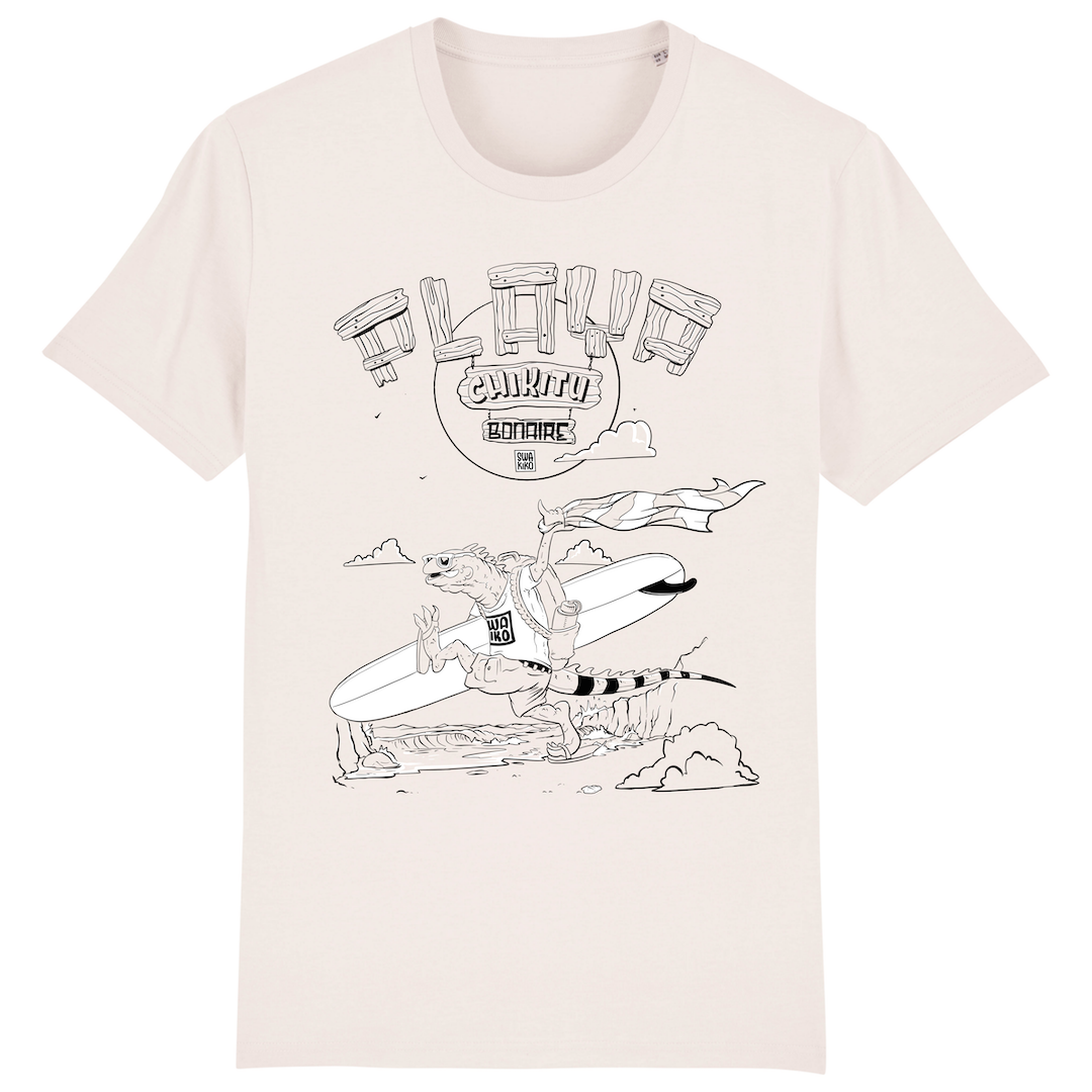 Surf t-shirt men, Playa Chikitu, Vintage white T-shirt