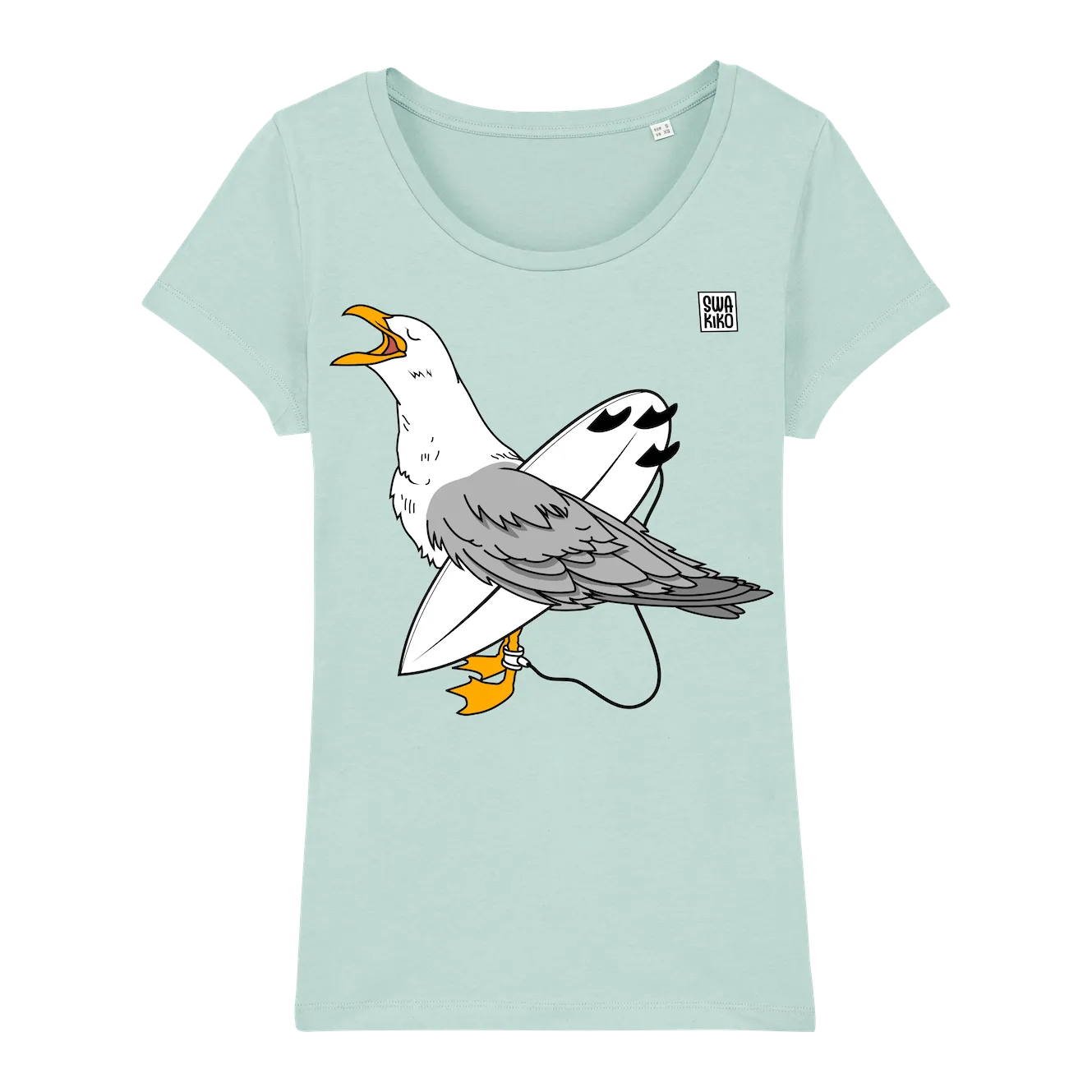 Surf T-shirt women | Wahine Seagull | 100% organic |
