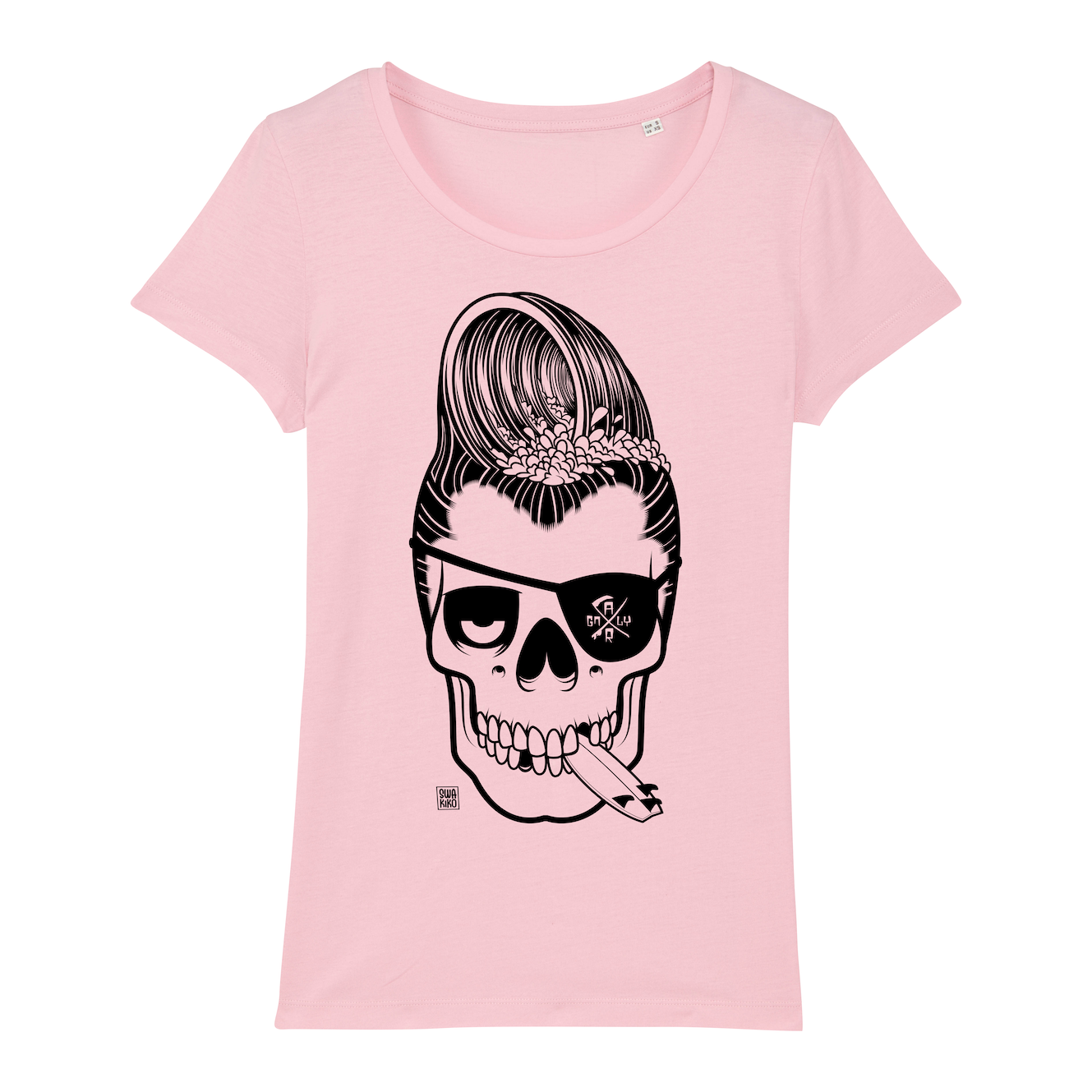Surf t-shirt women, Haole Surfer, pink