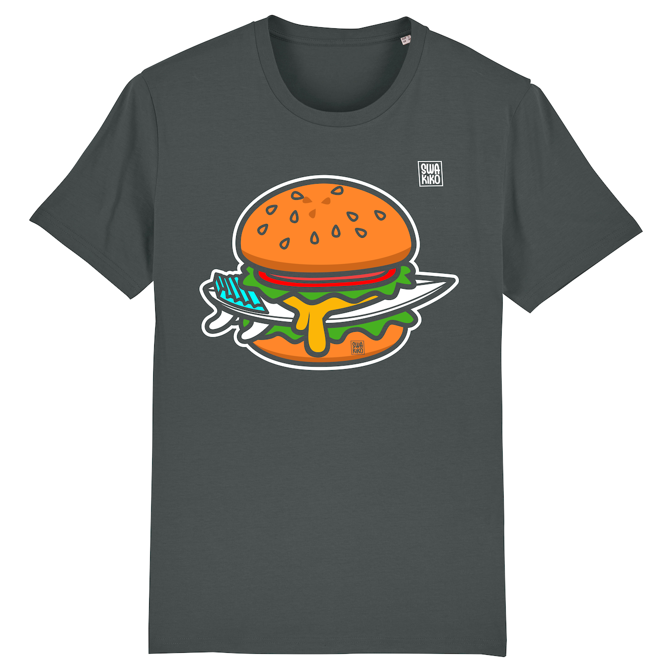 T-shirt Surfburger, anthracite, men