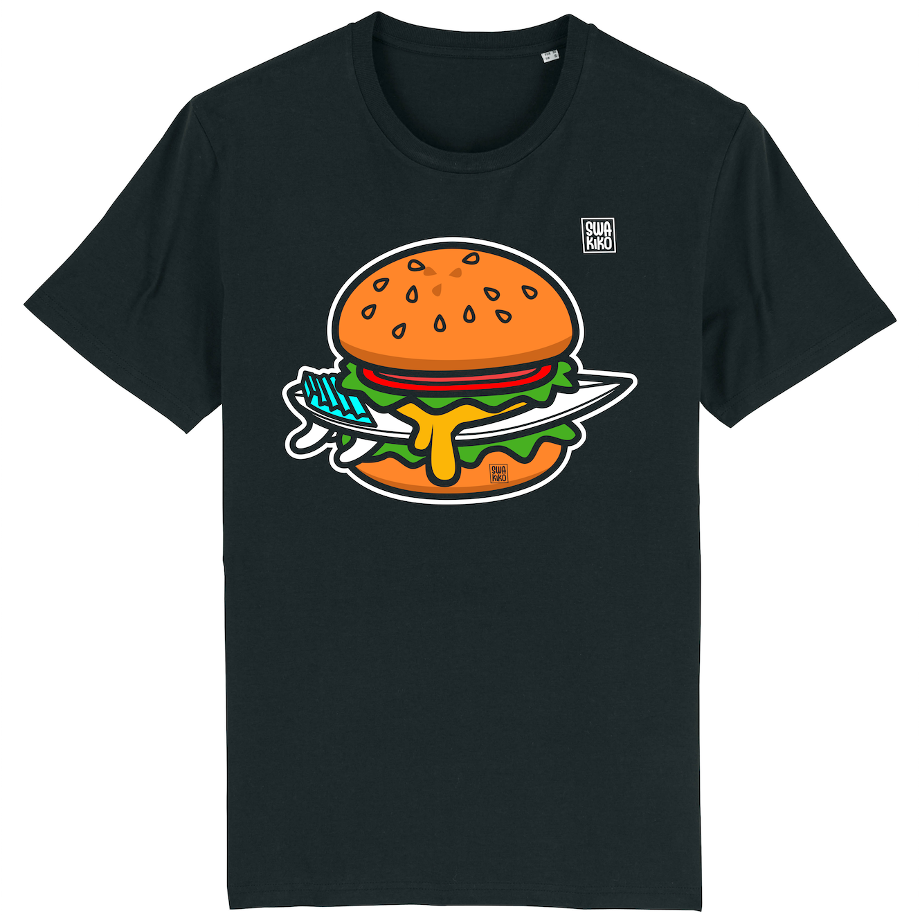 T-shirt Surfburger, black, men