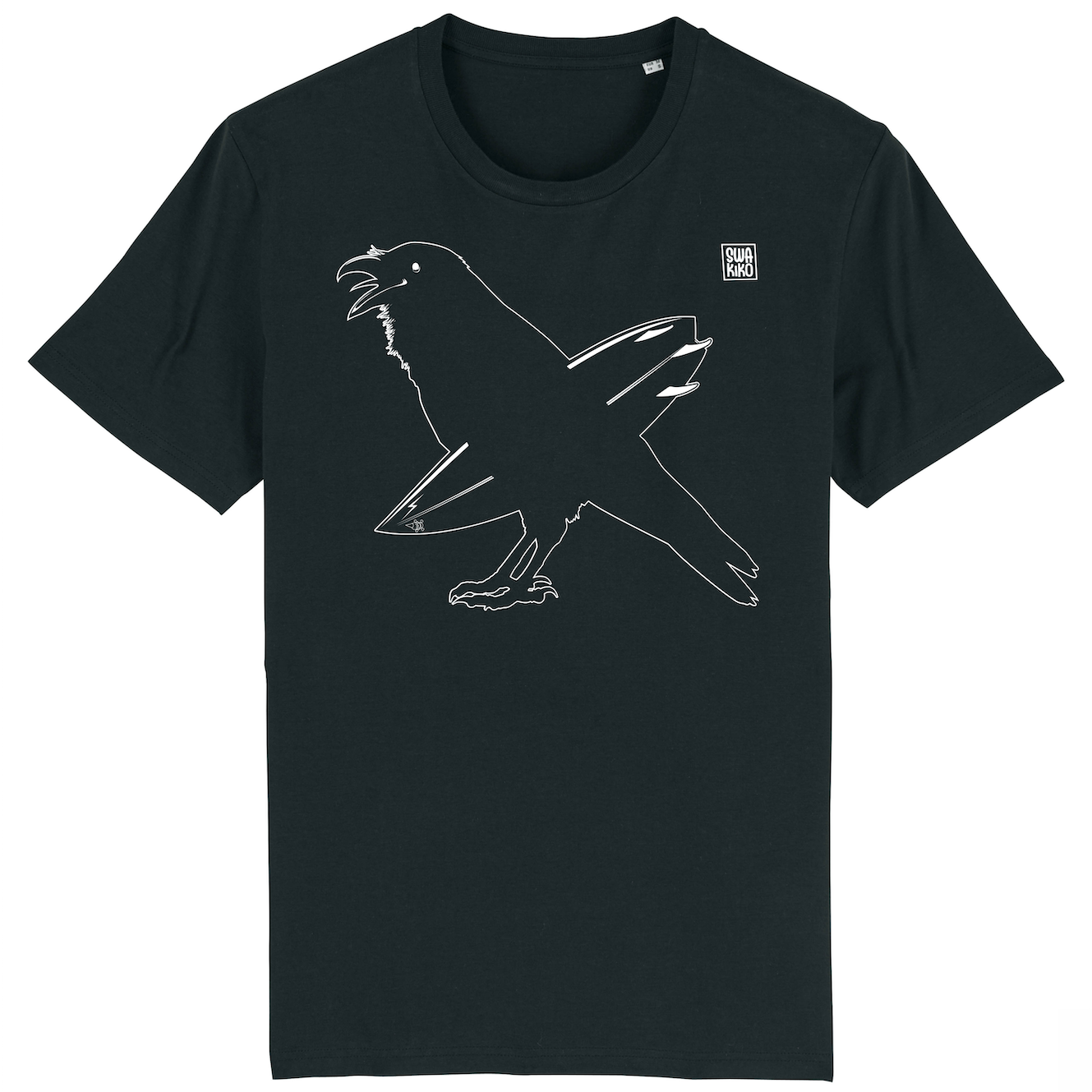Surf T-shirt mannen, Surfing Crow