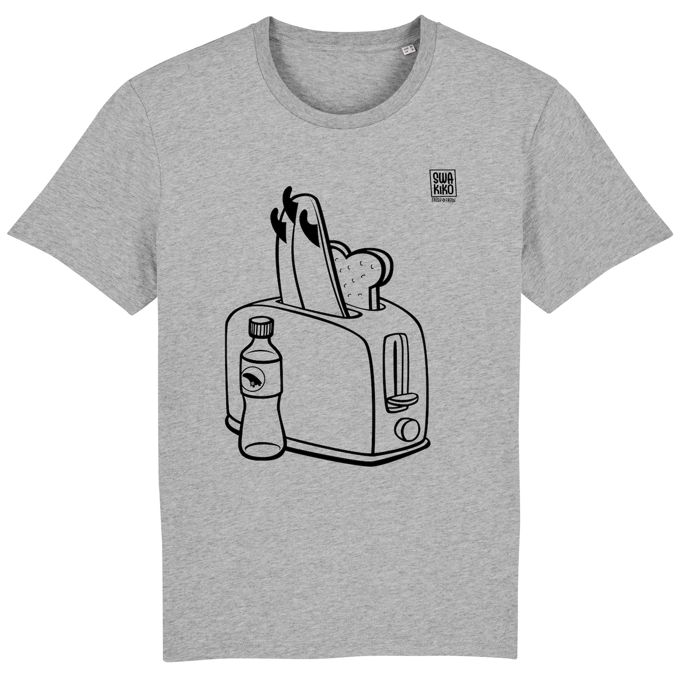 Surf t-shirt men grey, Toaster