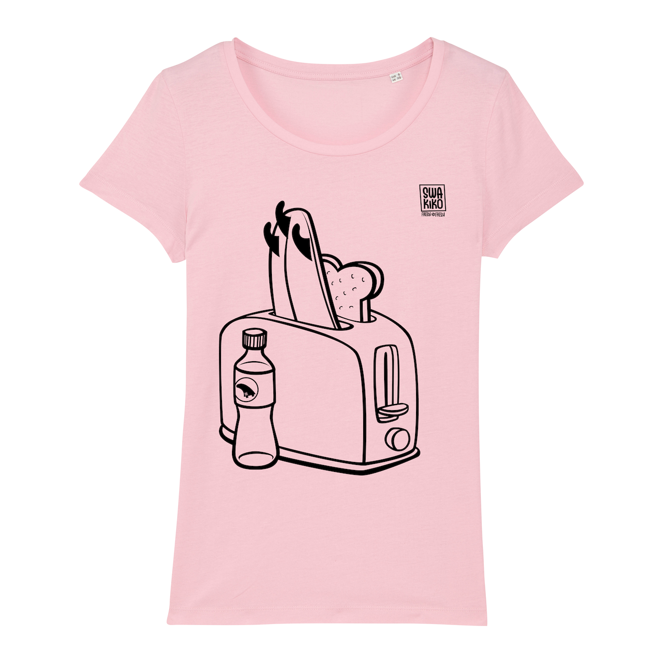 Surf t-shirt women, toaster, pink