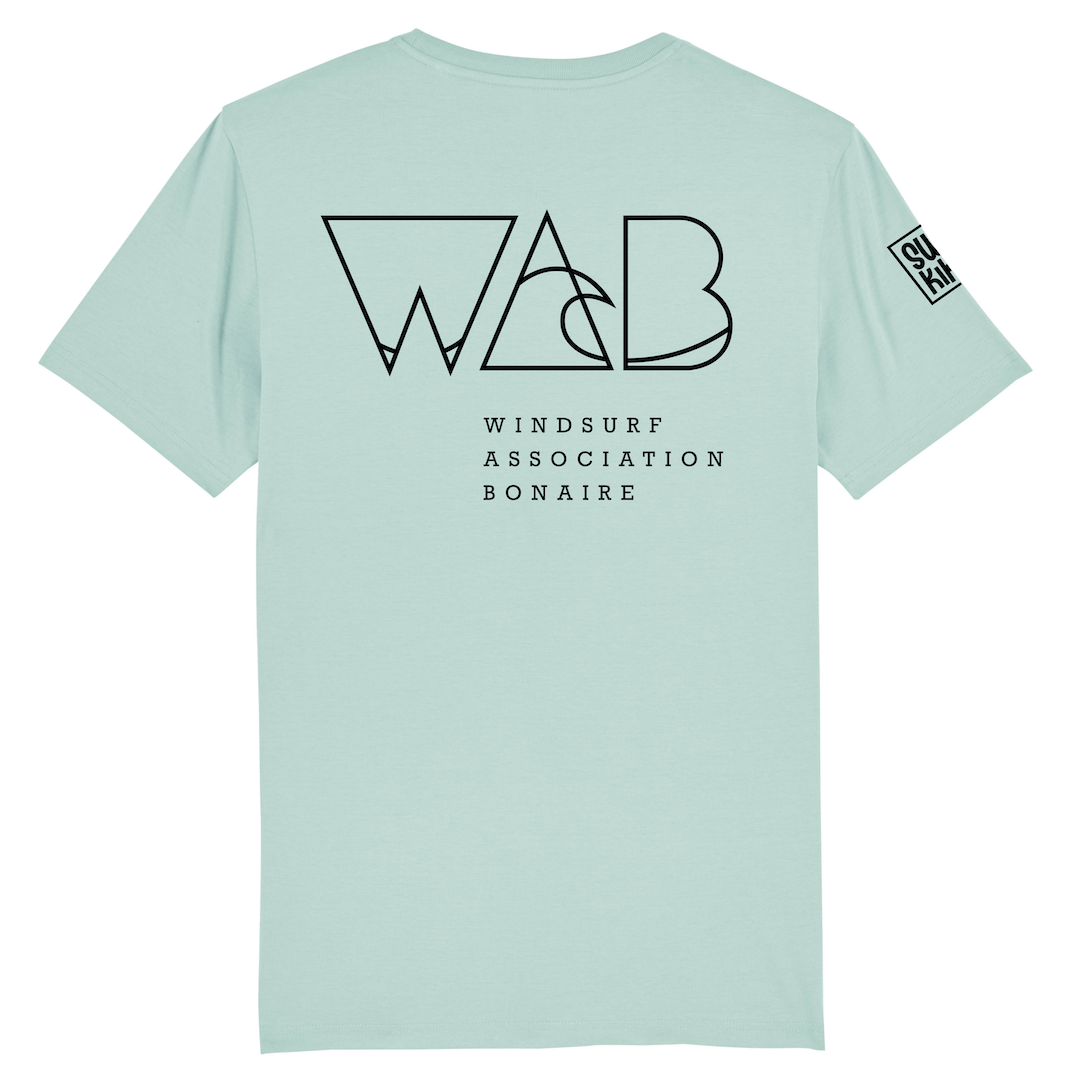 Turquoise T-shirt van Windsurf Association Bonaire