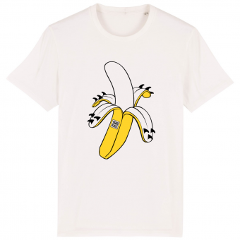 Surf t-shirt men white, Banana surf