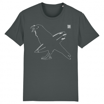Surf t-shirt men anthracite, The Black Crow