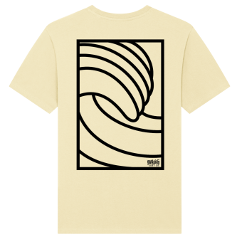 Geel T-shirt met stijlvol golfdesign - Perfecte combinatie van surf en mode