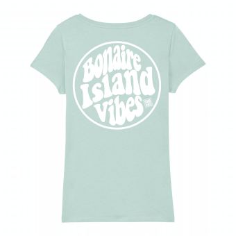 Bonaire Island Vibes logo T-shirt women caribbean blue