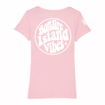 Bonaire Island Vibes logo T-shirt women pink