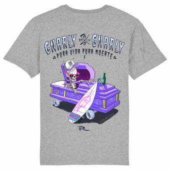 Surf Skate t-shirt men, Gnarly Rad grey