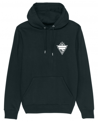 Island Goats hoodie front, black