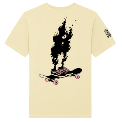 Skate t-shirt men, yellow, Spontaneous combustion