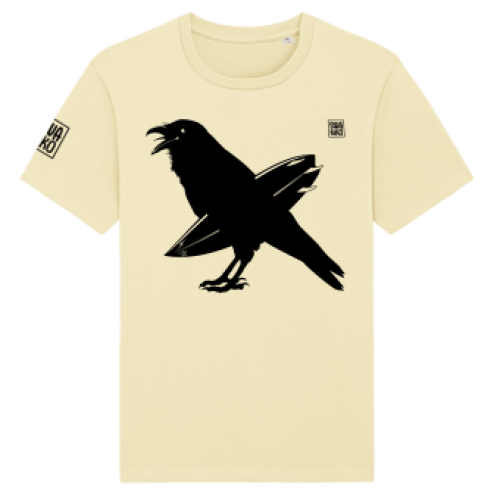 Surf t-shirt men yellow, The Snaking Crow
