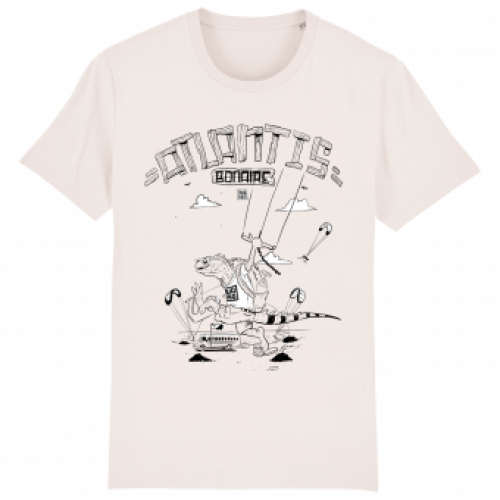 Kitesurf T-shirt Bonaire men, vintage white