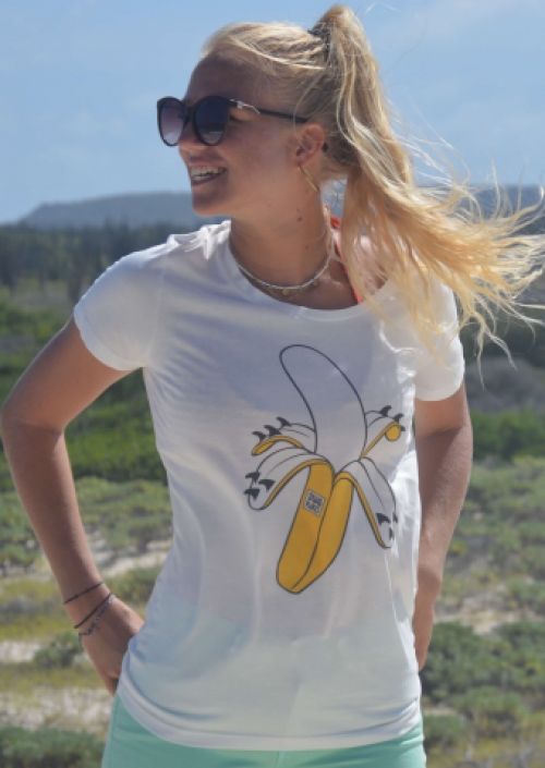 Banana Surf T-Shirt Women White