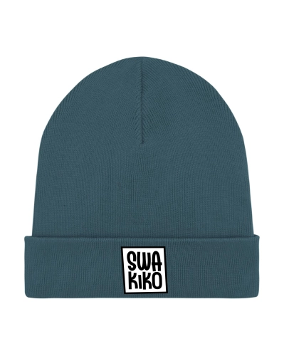 Licht blauwe beanie met Swakiko logo