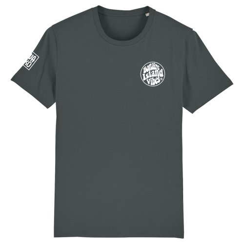 Bonaire Island Vibes logo T-shirt front, anthracite