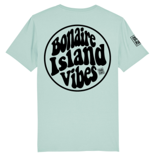Bonaire Island Vibes logo T-shirt men, caribbean blue