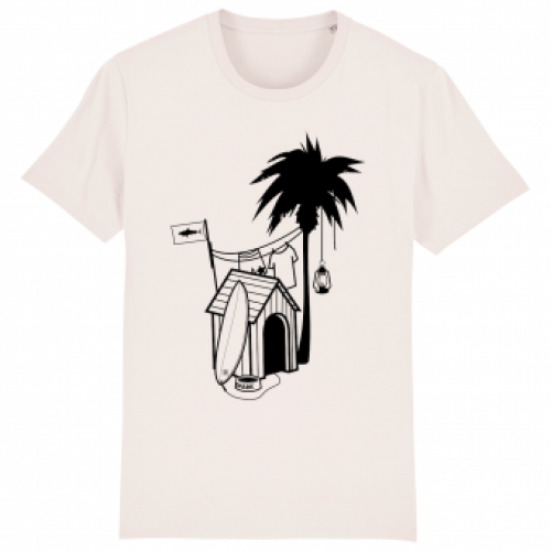 Surf t-shirt men off white, Doghouse Palmtree