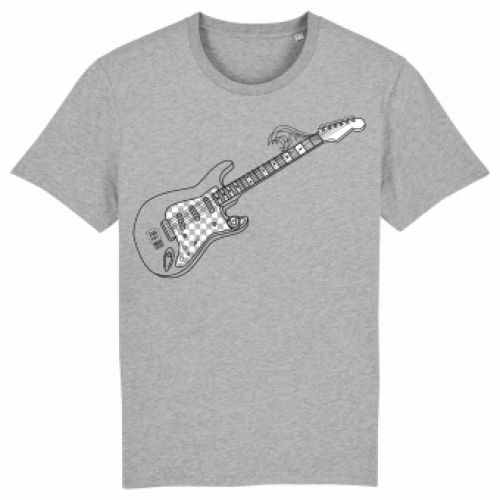 Surf T-shirt Surf Tunes Guitar, grey