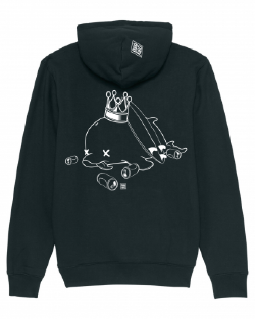 Surf Hoodie Tipsy Dolphin, black