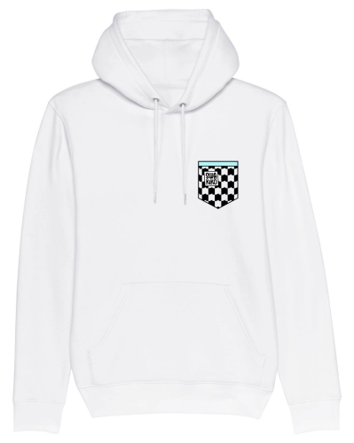 SWAKiKO logo blue, white Hoodie, front