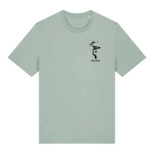 Groen T-shirt met Swakiko borstlogo van een Blue Marlin